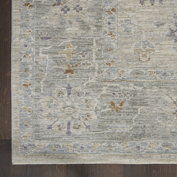 Homeroots 5' X 8' Beige And Gray Floral Power Loom Area Rug  Polypropylene,Polyester 550946