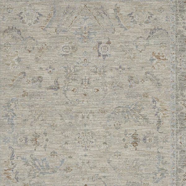 Homeroots 5' X 8' Beige And Gray Floral Power Loom Area Rug  Polypropylene,Polyester 550946