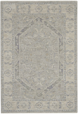 Homeroots 5' X 8' Beige And Gray Floral Medallion Power Loom Area Rug  Polypropylene,Polyester 550947