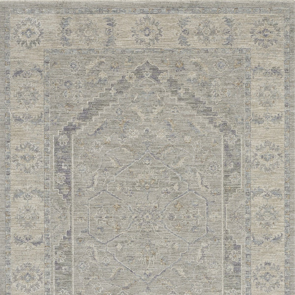 Homeroots 5' X 8' Beige And Gray Floral Medallion Power Loom Area Rug  Polypropylene,Polyester 550947