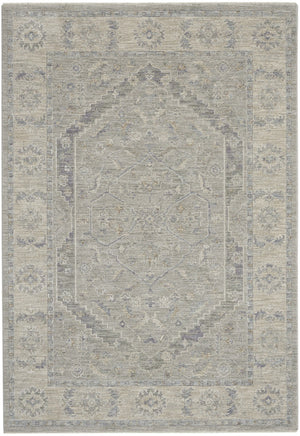 HomeRoots 4' Gray Floral Medallion Area Rug - Elegant Power Loom Design for Timeless Style in Any Space 5' X 8' 550947