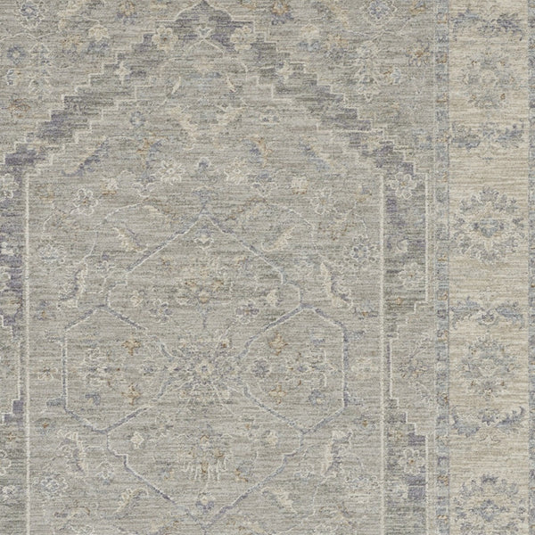 Homeroots 5' X 8' Beige And Gray Floral Medallion Power Loom Area Rug  Polypropylene,Polyester 550947