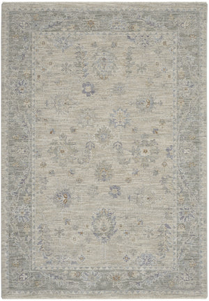 Homeroots 5' X 8' Beige And Gray Floral Power Loom Area Rug  Polypropylene,Polyester 550948