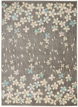 HomeRoots 6' Beige and Gray Floral Area Rug – Elegant Design for Timeless Style and Durable Everyday Use 6' X 9' 550955