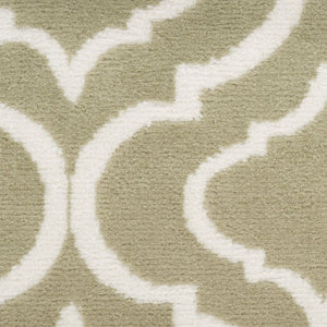 HomeRoots 8' Olive Green and Ivory Trellis Non-Skid Area Rug for Durable, Stylish Comfort in Any Room 8' X 10' 550974