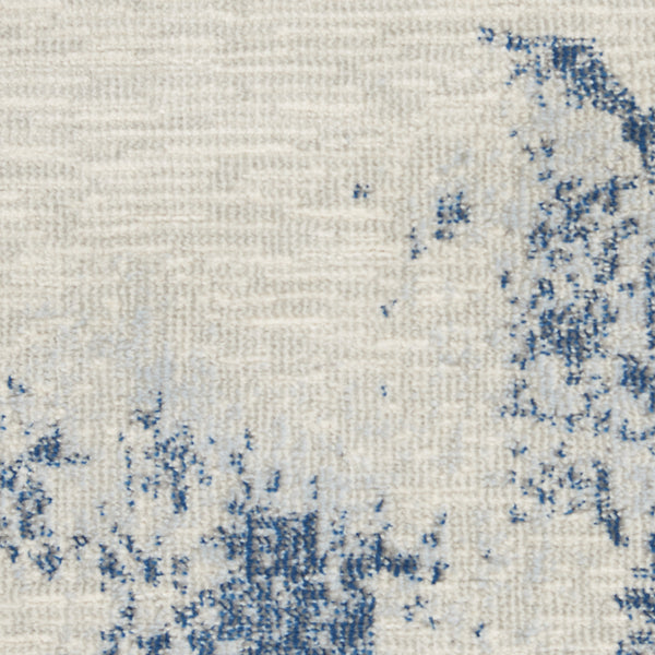 Homeroots 4' X 6' Light Blue And Ivory Abstract Non Skid Area Rug  Polypropylene,Polyester 550984