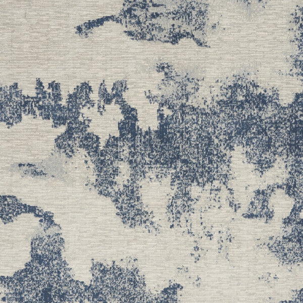 Homeroots 4' X 6' Light Blue And Ivory Abstract Non Skid Area Rug  Polypropylene,Polyester 550984