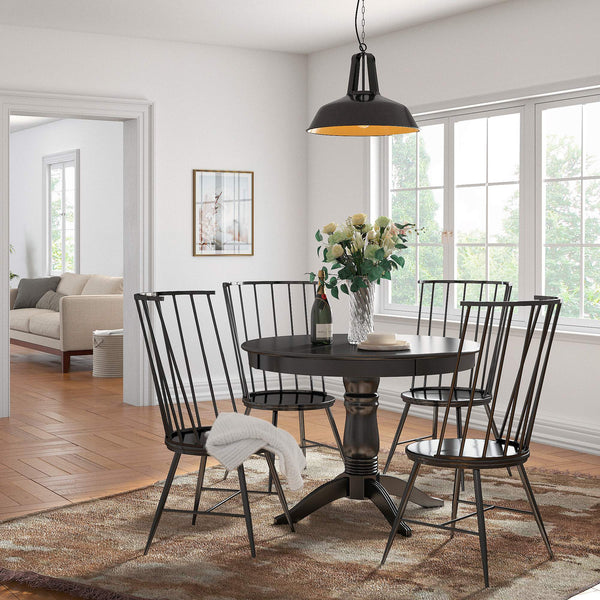 Xenia High Back Dining Chair Set of Two with Metal Frame for Modern Interiors