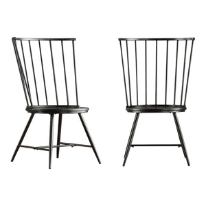 Xenia High Back Dining Chair Set of Two with Metal Frame for Modern Interiors