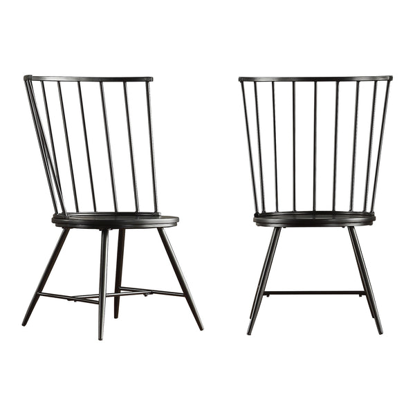 Xenia High Back Dining Chair Set of Two with Metal Frame for Modern Interiors
