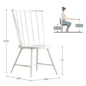 Xenia High Back Dining Chair Set of Two with Metal Frame for Modern Interiors