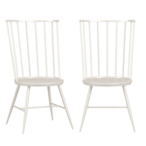 Xenia High Back Dining Chair Set of Two with Metal Frame for Modern Interiors