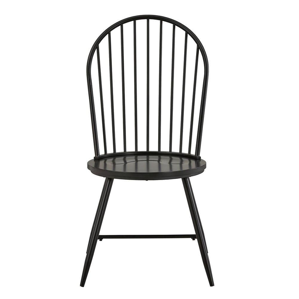 Homelegance Xenia Iron Hoop High Back Dining Chair Set for Stylish Modern Living Spaces Black 550C3-BK