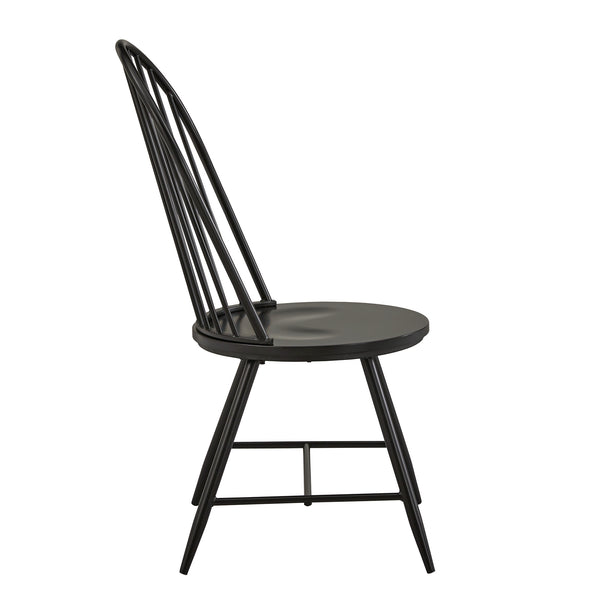 Xenia Iron Hoop High Back Dining Chair Set for Stylish Modern Living Spaces