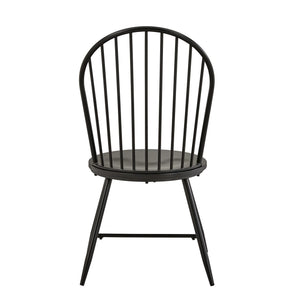 Xenia Iron Hoop High Back Dining Chair Set for Stylish Modern Living Spaces