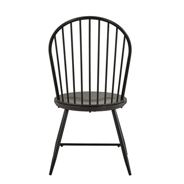 Xenia Iron Hoop High Back Dining Chair Set for Stylish Modern Living Spaces