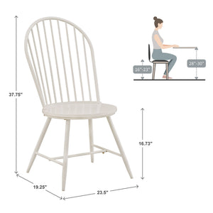 Xenia Iron Hoop High Back Dining Chair Set for Stylish Modern Living Spaces