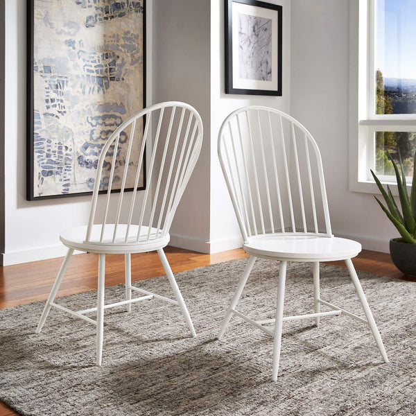Xenia Iron Hoop High Back Dining Chair Set for Stylish Modern Living Spaces