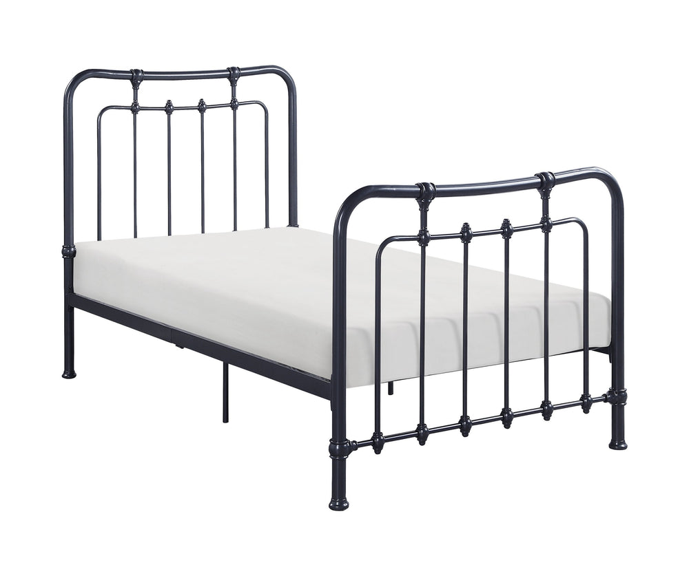 English Elm Gunmetal Full Size Platform Bed with Vintage Metal Frame, Timeless Engleside Design and Sturdy Support Gunmetal 47.5 L x 45.5 W x 4 H B011P355283