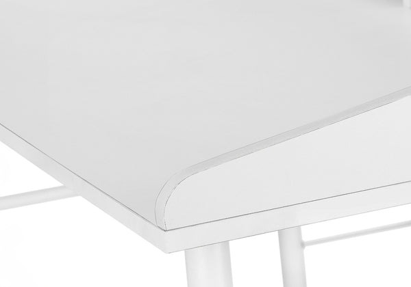 English Elm Computer Desk For Home Office – Contemporary White Laminate With Hutch, Compact & Stylish Work Area B2710P219821