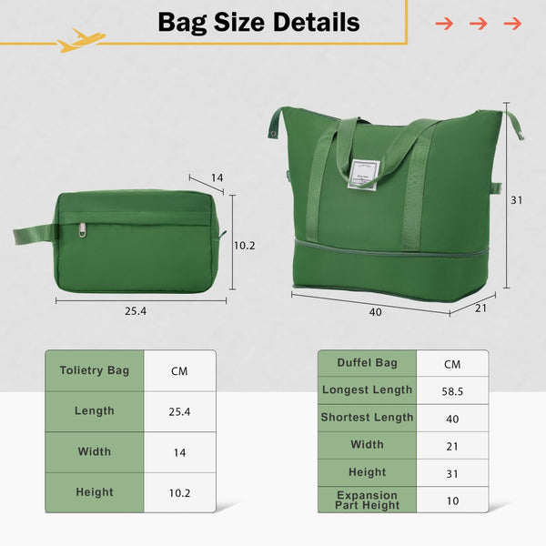 English Elm 2 Piece Abs Hard Shell Spinner Luggage Set with Tsa Lock Expandable Suitcases Green N732P198745F