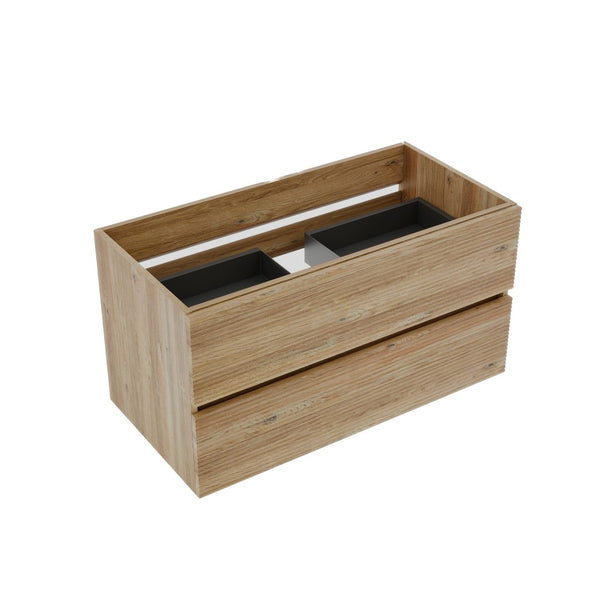 English Elm Grace Floating Oak Bathroom Vanity Wall Mounted with Soft Close Drawers Modern Style W1865P352873