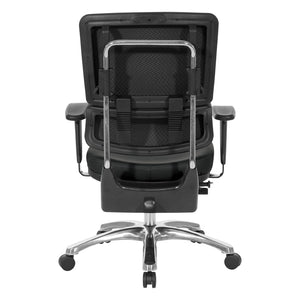 OSP Home Furnishings Dillon Ergonomic Managers Chair with Antimicrobial Upholstery and Lumbar Support Black 99662CDB-R107