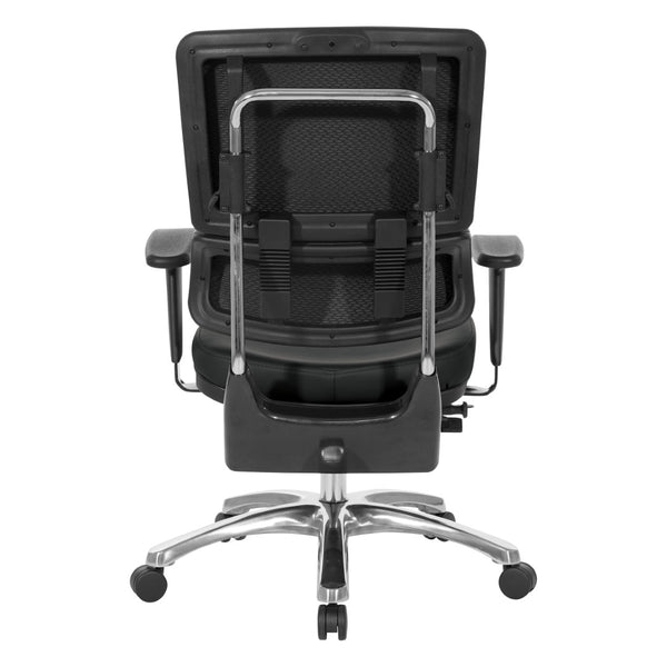OSP Home Furnishings Dillon Ergonomic Managers Chair with Antimicrobial Upholstery and Lumbar Support Black 99662CDB-R107