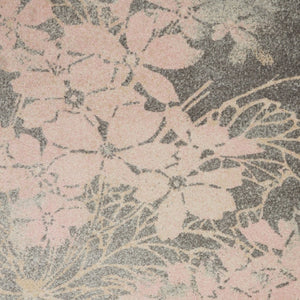 Homeroots 6' X 9' Gray And Pink Floral Area Rug - Stain Resistant, Durable, Stylish Accent For Any Room  Polypropylene 551011