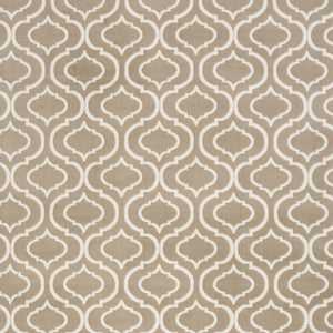 Homeroots 8' X 10' Taupe And Ivory Trellis Non Skid Area Rug  Polypropylene 551027
