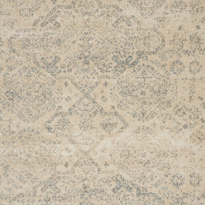 Homeroots 7' X 10' Versatile Beige And Gray Geometric Distressed Area Rug - Durable, Stain Resistant Comfort  Polypropylene 551035