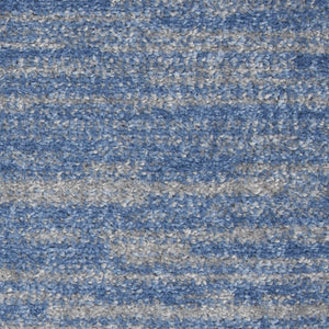 HomeRoots 7' Ivory and Light Blue Floral Medallion Distressed Area Rug - Durable, Elegant, and Versatile Design 551039