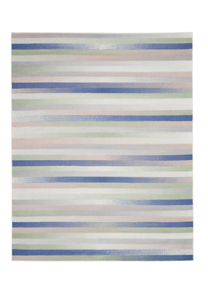 Homeroots 8' X 10' Ivory Tan And Blue Abstract Distressed Non Skid Area Rug  Polypropylene 551041