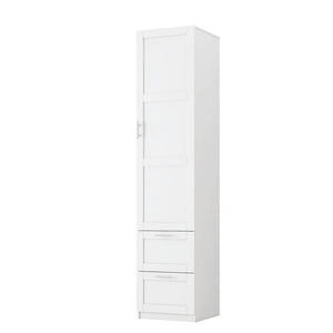 English Elm Standard Freestanding Pantry Cabinet Tall White Kitchen Storage with Drawers and Shelves W331P373802