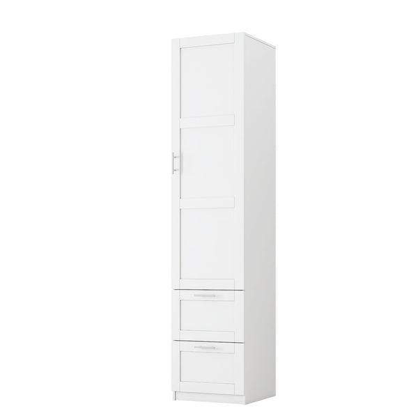 English Elm Standard Freestanding Pantry Cabinet Tall White Kitchen Storage with Drawers and Shelves W331P373802