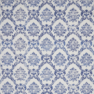 Homeroots 8' X 10' Ivory And Navy Blue Damask Distressed Non Skid Area Rug  Polypropylene 551052