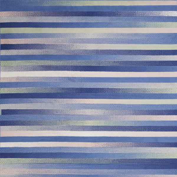 Homeroots 8' X 10' Ivory Tan And Blue Abstract Distressed Non Skid Area Rug  Polypropylene 551060