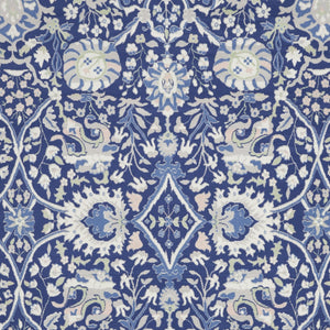 Homeroots 8' X 10' Navy Blue Ivory And Beige Floral Distressed Non Skid Area Rug  Polypropylene 551064