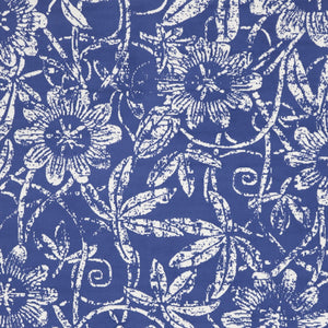 Homeroots 8' X 10' Ivory And Navy Blue Floral Distressed Non Skid Area Rug  Polypropylene 551065