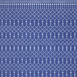 Homeroots 8' X 10' Navy Blue And Ivory Moroccan Distressed Non Skid Area Rug  Polypropylene 551066