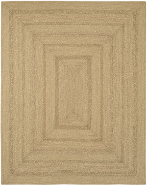 HomeRoots 8' X 10' Handmade Seagrass Area Rug - Versatile Indoor/Outdoor Floor Covering in Natural & Brown Tones 551070
