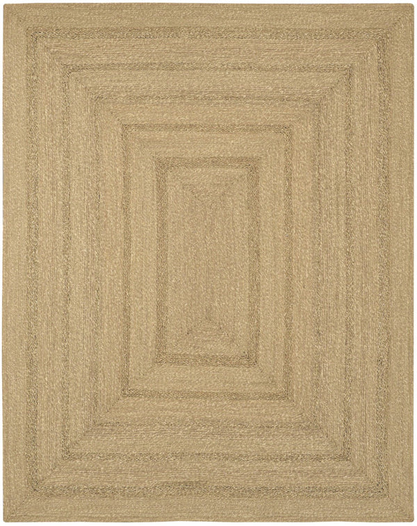 HomeRoots 8' X 10' Handmade Seagrass Area Rug - Versatile Indoor/Outdoor Floor Covering in Natural & Brown Tones 551070