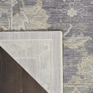 HomeRoots 8' Gray and Ivory Floral Area Rug – Elegant Power Loomed Design for Living Rooms and Bedrooms 8' X 10' 551077