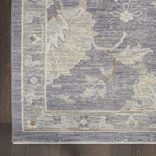 HomeRoots 8' Gray and Ivory Floral Area Rug – Elegant Power Loomed Design for Living Rooms and Bedrooms 8' X 10' 551077