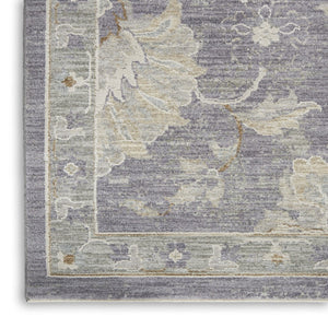 HomeRoots 8' Gray and Ivory Floral Area Rug – Elegant Power Loomed Design for Living Rooms and Bedrooms 8' X 10' 551077