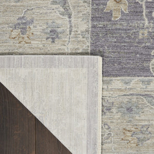 HomeRoots 8' Gray and Ivory Floral Area Rug - Timeless Elegance for Living Spaces with Easy-Care Durability 8' X 10' 551078