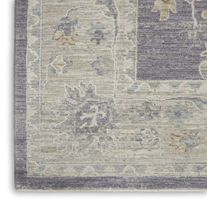 HomeRoots 8' Gray and Ivory Floral Area Rug - Timeless Elegance for Living Spaces with Easy-Care Durability 8' X 10' 551078