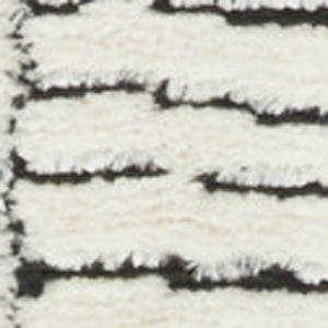 Homeroots 8' X 10' Ivory And Black Geometric Area Rug  Polyester 551080