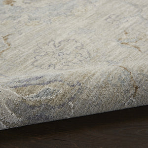 HomeRoots 8' Elegant Beige and Gray Floral Medallion Area Rug - Timeless Charm for Any Living Space Decor 8' X 10' 551083