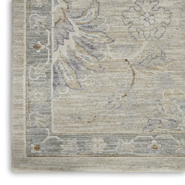 HomeRoots 8' Elegant Beige and Gray Floral Medallion Area Rug - Timeless Charm for Any Living Space Decor 8' X 10' 551083